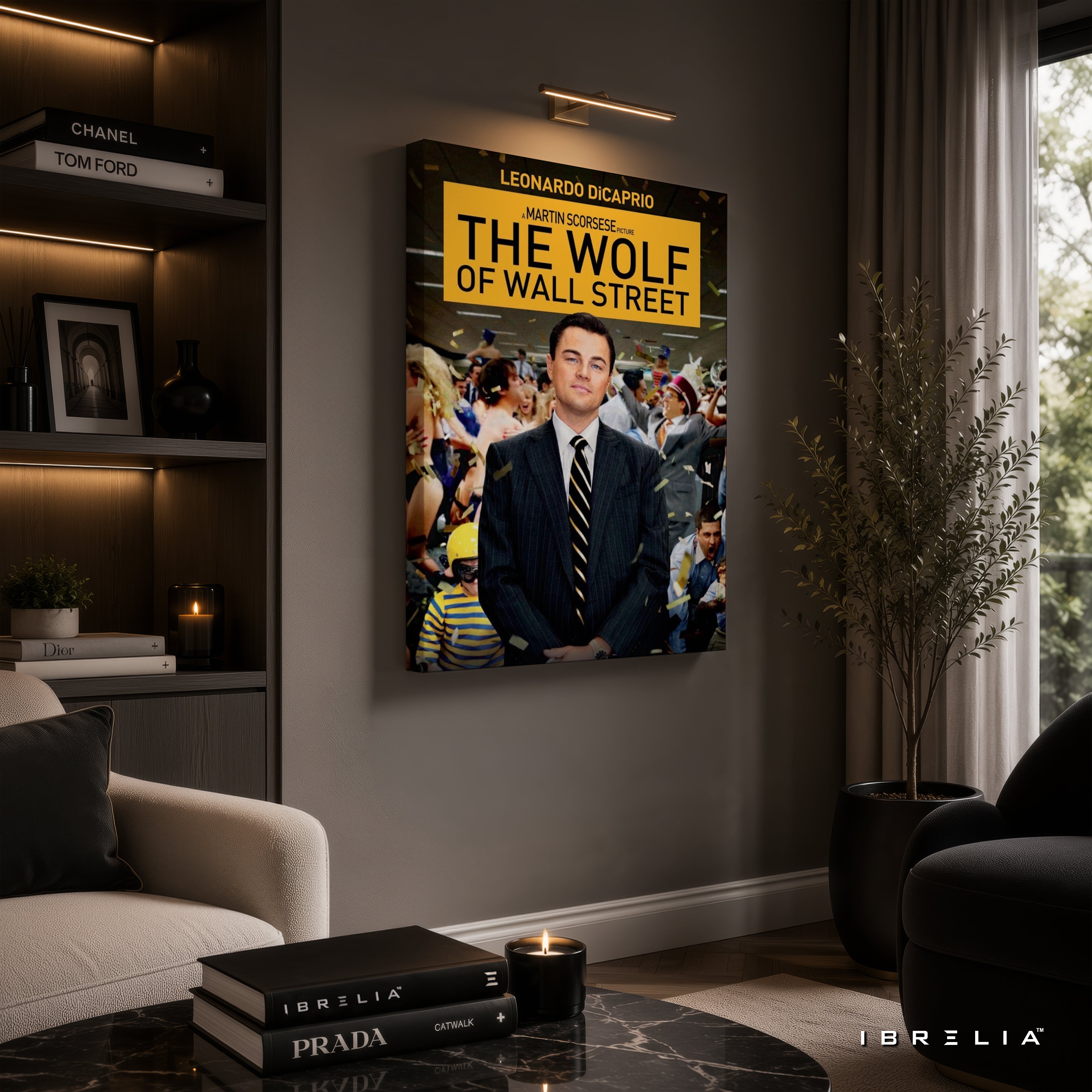 The Wolf of Wall Street Movie Poster Wall Art – Premium Wrapped MDF Wall Decor | IBRELIA™
