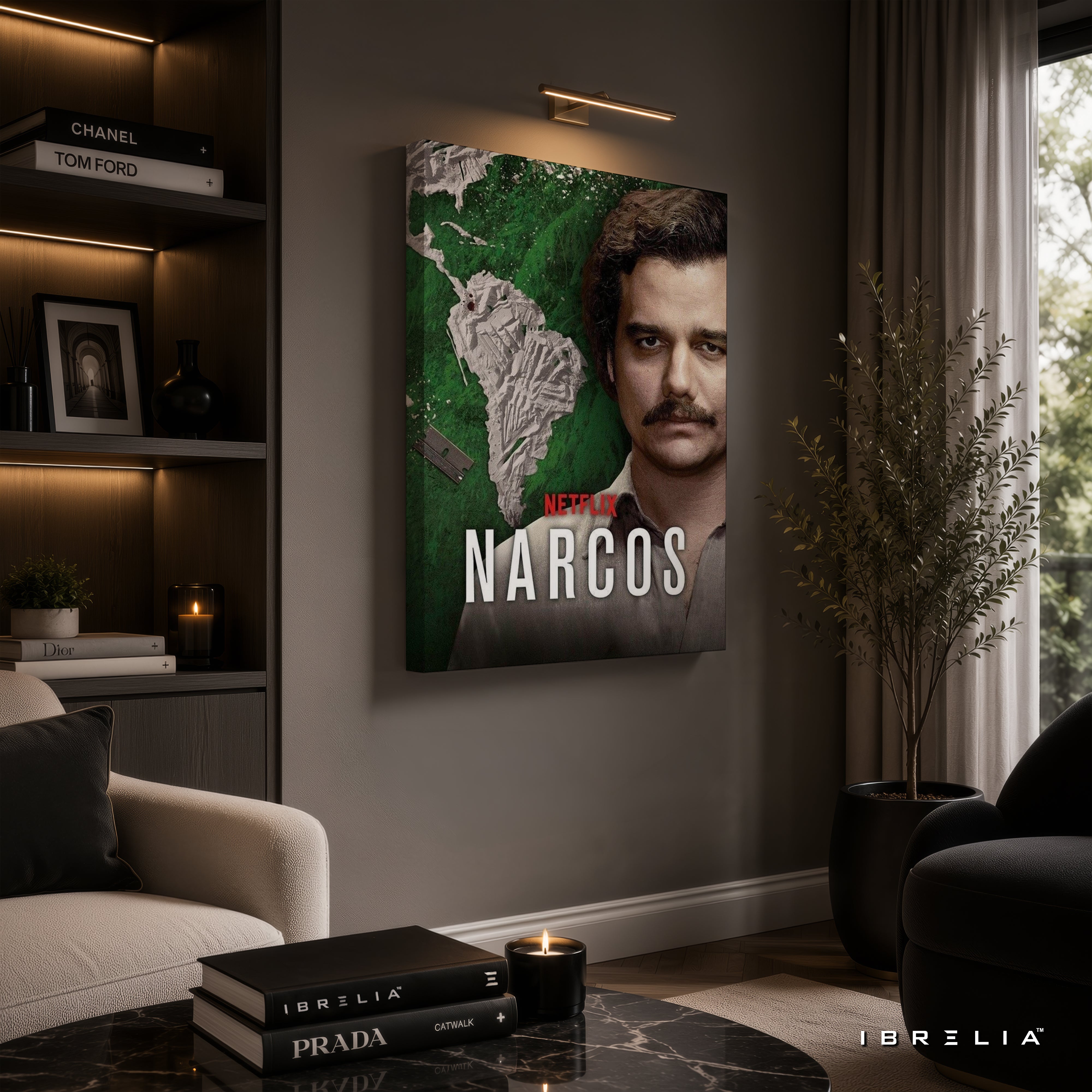 Narcos Pablo Escobar Premium Wall Art – Netflix Crime Series 4K Wrapped MDF Frame | IBRELIA™