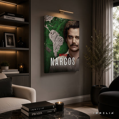 Narcos Pablo Escobar Premium Wall Art – Netflix Crime Series 4K Wrapped MDF Frame | IBRELIA™