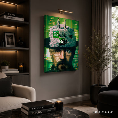 Breaking Bad Heisenberg Crystal Hat Canvas Wall Art – Walter White Breaking Bad Canvas Print | Breaking Bad Wall Decor | IBRELIA™