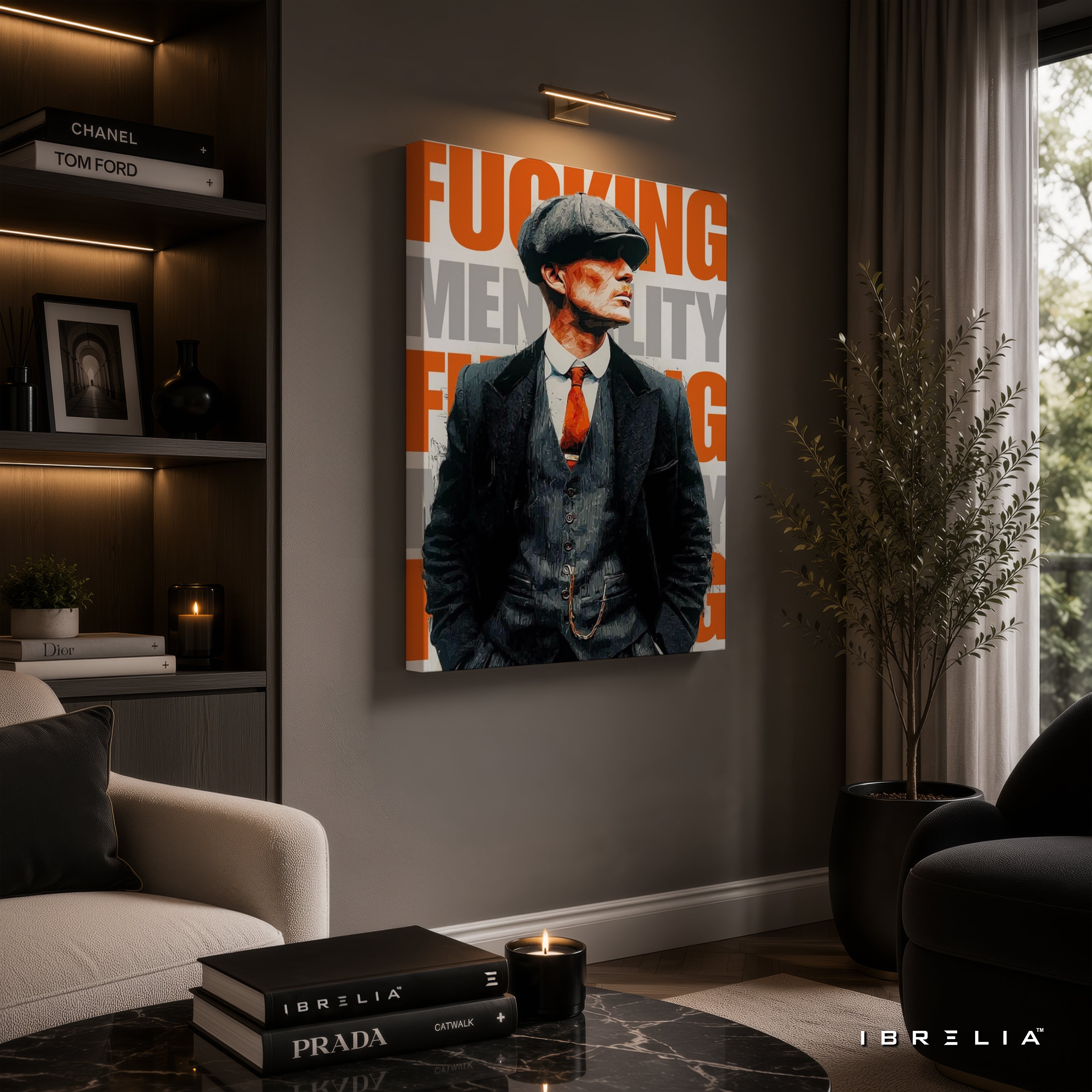 Thomas Shelby "Fucking Mentality" Premium Wall Art – Peaky Blinders 4K Wrapped MDF Frame | IBRELIA™
