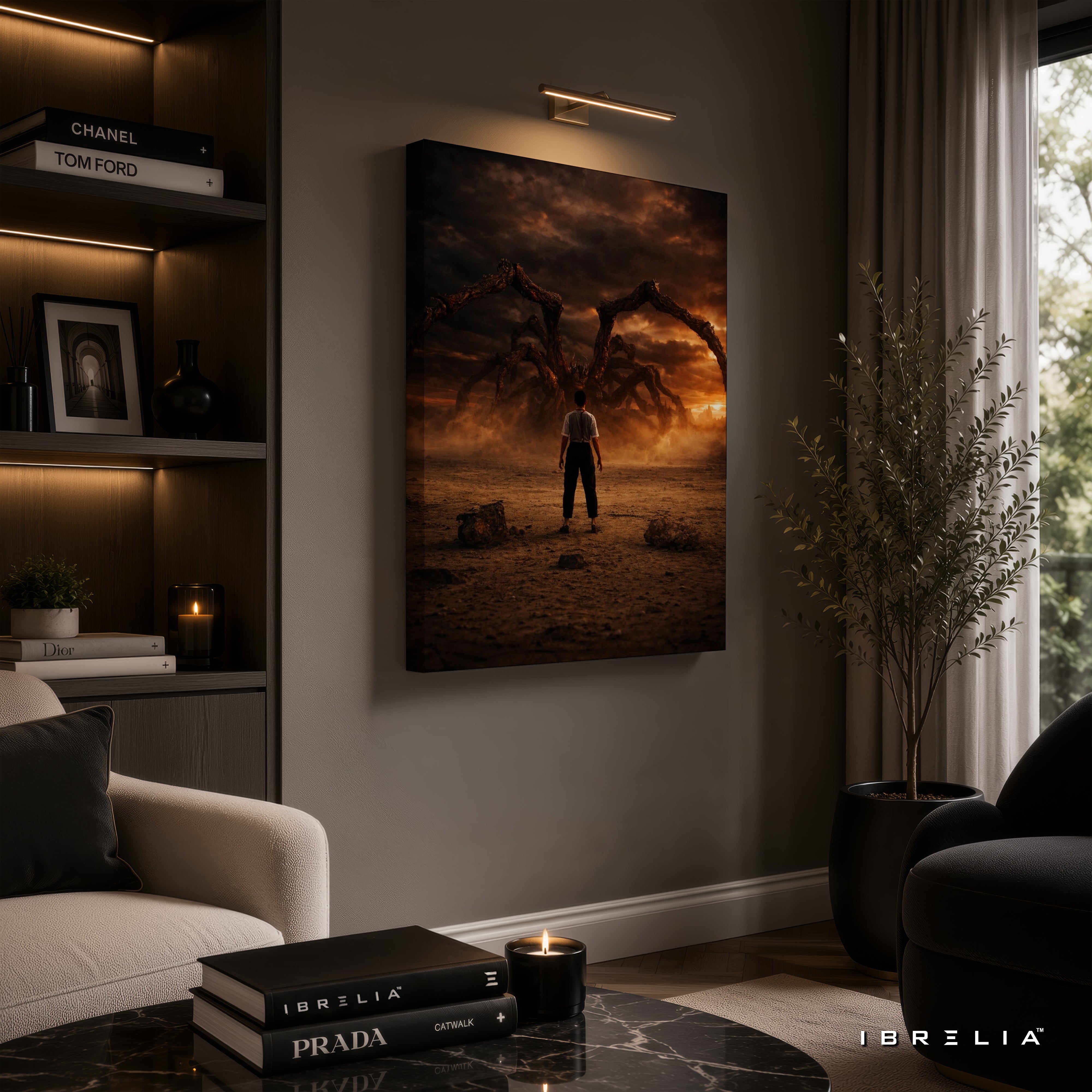 Stranger Things Mind Flayer Premium Canvas Wall Art – Netflix Upside Down Monster Artwork | Sci-Fi Horror Canvas Decor | IBRELIA™