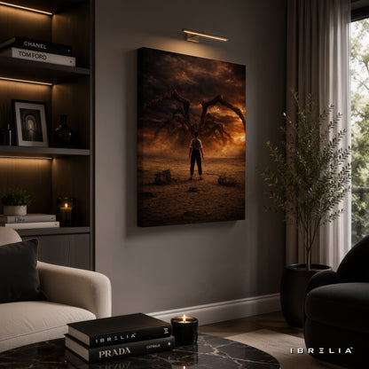 Stranger Things Mind Flayer Premium Canvas Wall Art – Netflix Upside Down Monster Artwork | Sci-Fi Horror Canvas Decor | IBRELIA™