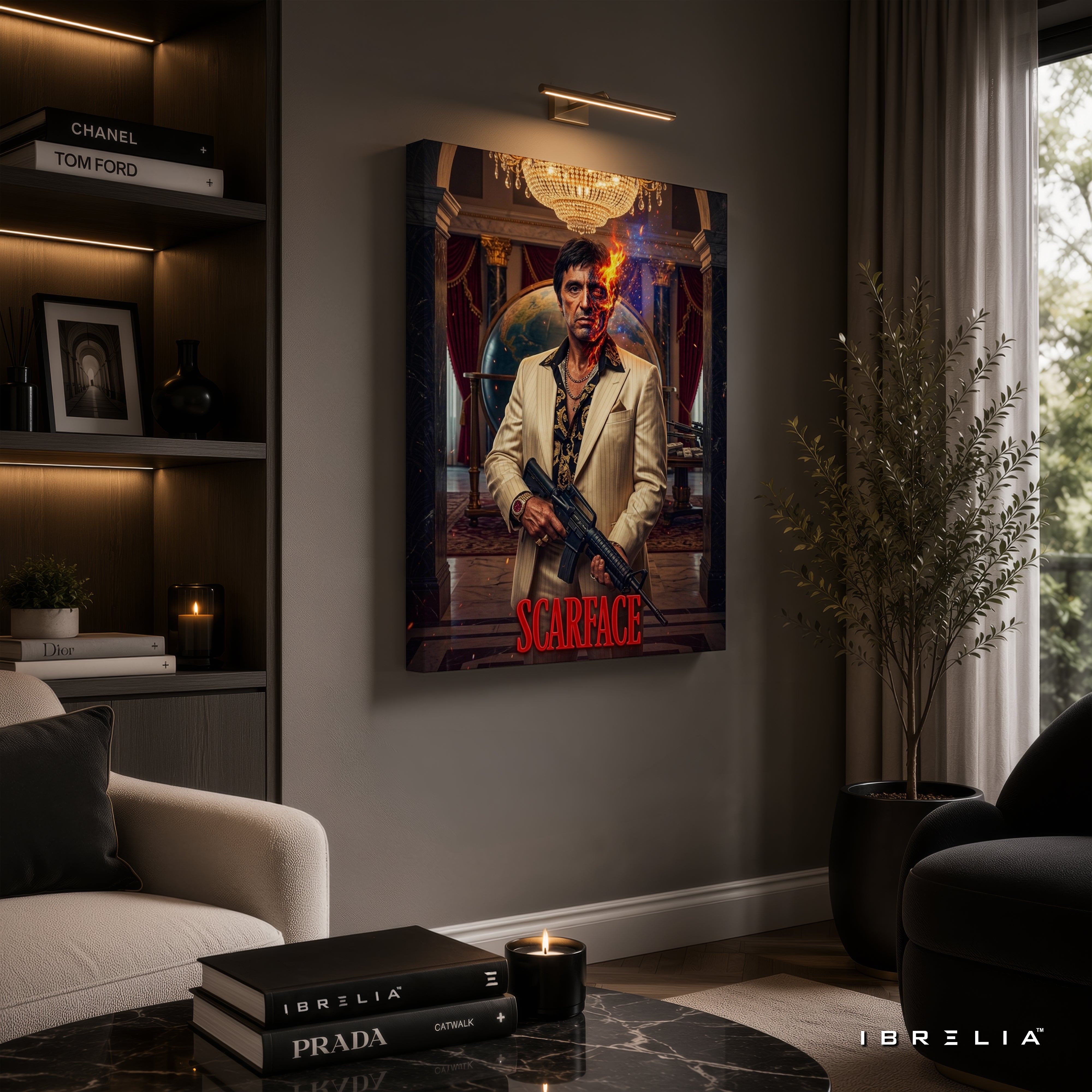 Scarface Movie Wall Art – Tony Montana Premium Wrapped MDF Wall Decor | IBRELIA™
