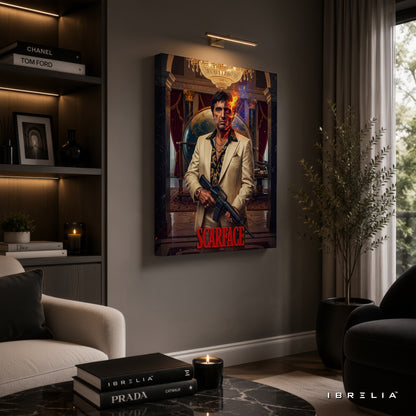 Scarface Movie Wall Art – Tony Montana Premium Wrapped MDF Wall Decor | IBRELIA™