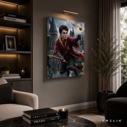 Harry Potter Golden Snitch Quidditch Wall Art – Premium Wrapped MDF Wall Decor | IBRELIA™