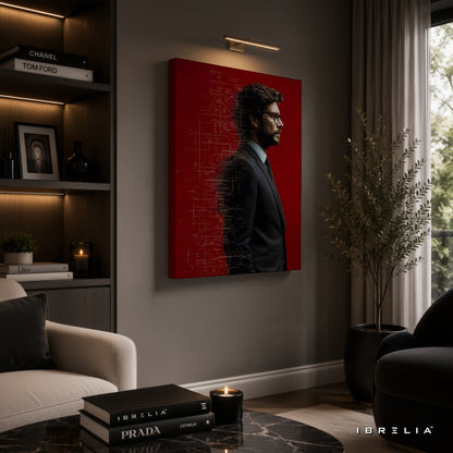 The Professor Blueprint Premium Wall Art – Money Heist La Casa de Papel 4K Wrapped MDF Frame | IBRELIA™