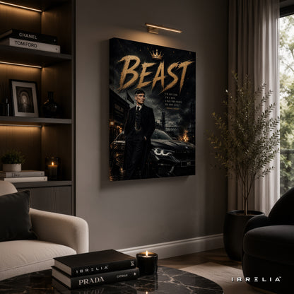 Thomas Shelby Beast Premium Wall Art – Peaky Blinders 4K Wrapped MDF Frame | IBRELIA™