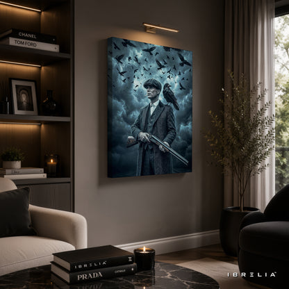Thomas Shelby Raven Premium Wall Art – Peaky Blinders 4K Wrapped MDF Frame | IBRELIA™