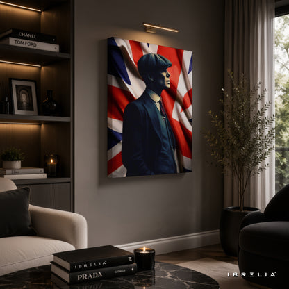 Thomas Shelby Union Jack Premium Wall Art – Peaky Blinders 4K Wrapped MDF Frame | IBRELIA™