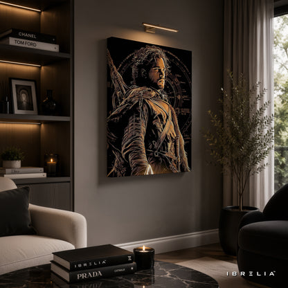 Jon Snow Premium Wall Art – Game of Thrones 4K Wrapped MDF Frame | IBRELIA™
