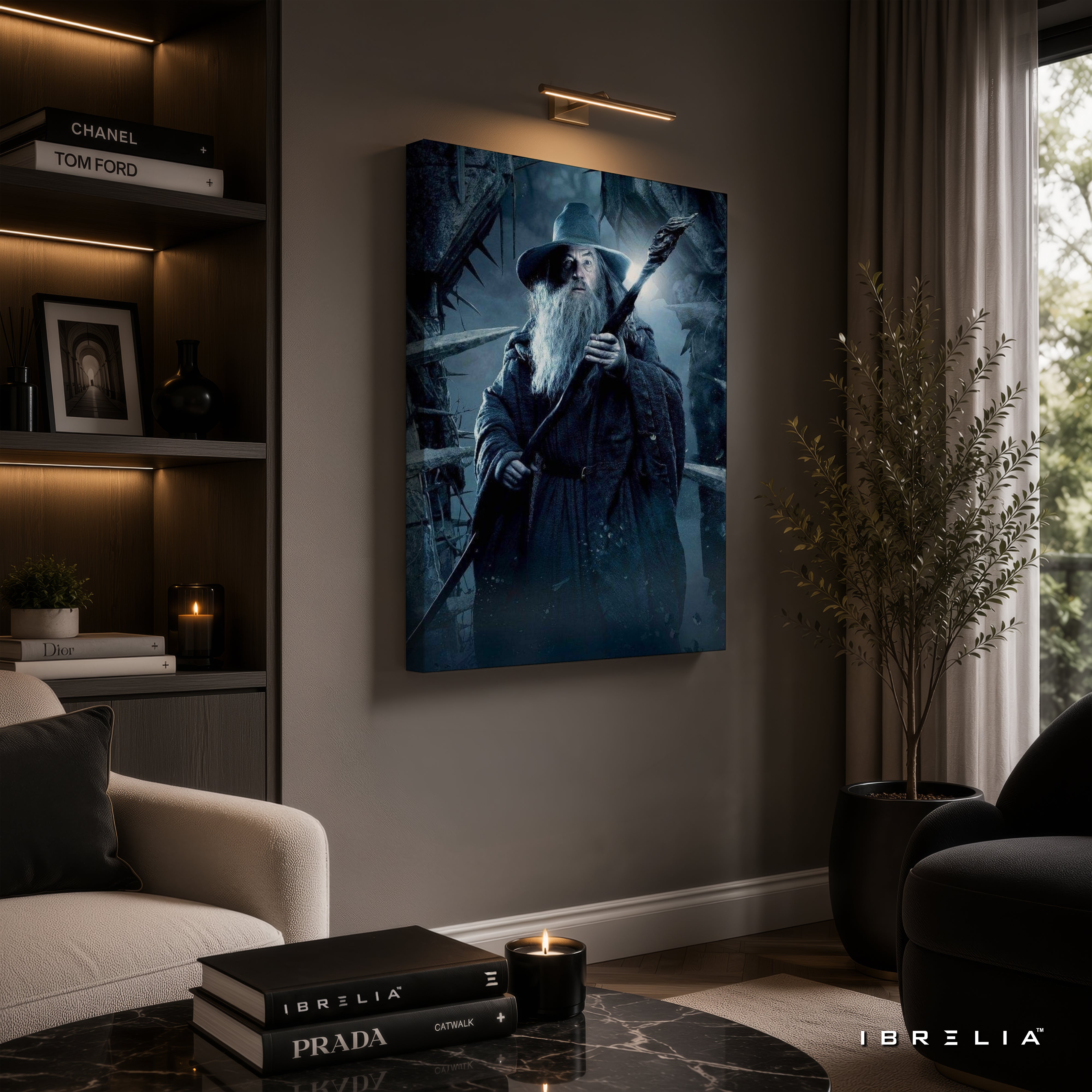Gandalf Premium Canvas Wall Art – The Lord of the Rings Wizard Artwork | Middle-earth Fantasy Decor | IBRELIA™