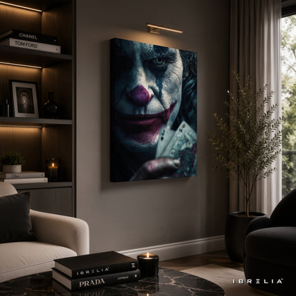 The Dark Knight Joker Wall Art – Heath Ledger Playing Cards Premium Wrapped MDF Wall Decor | IBRELIA™