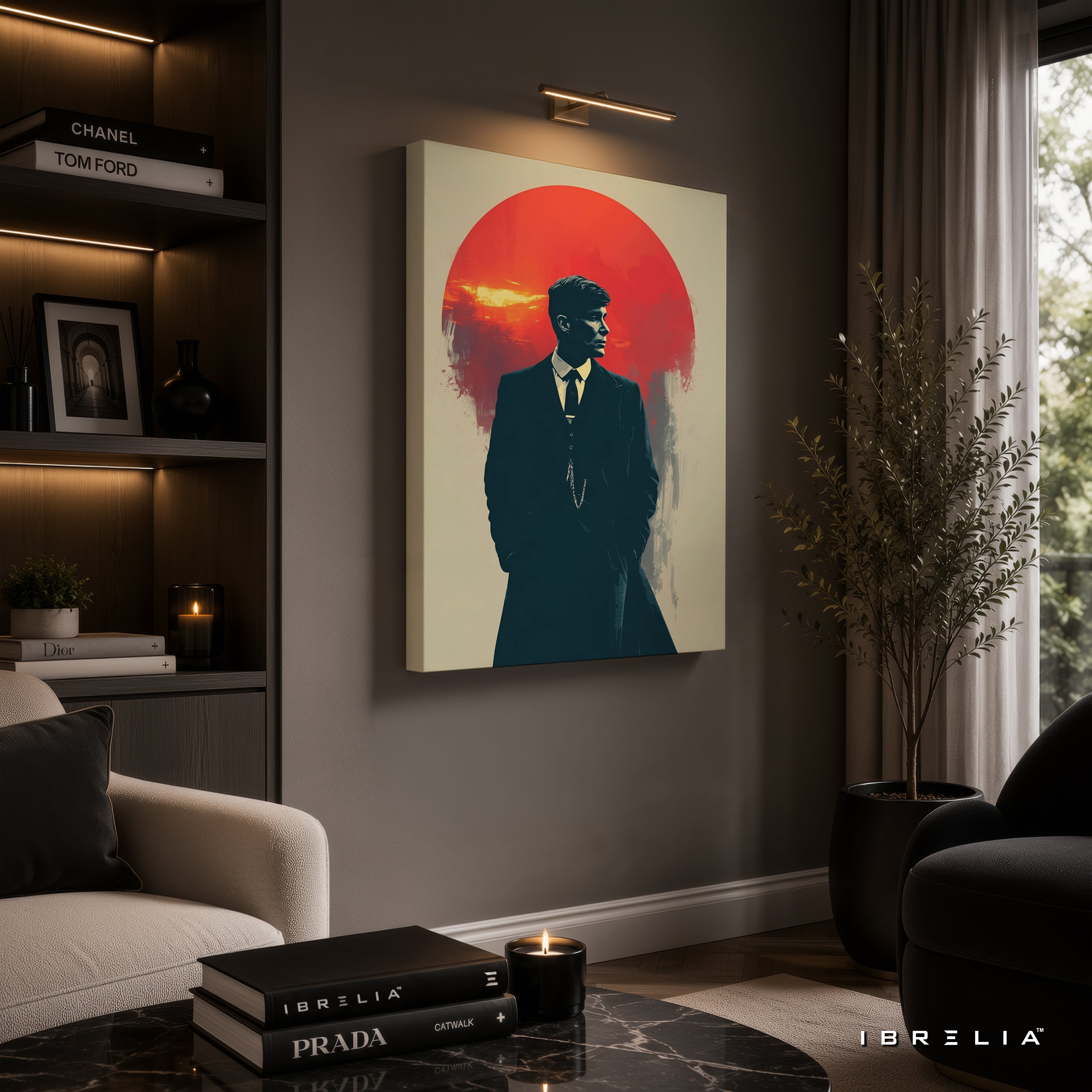Thomas Shelby Minimalist Premium Wall Art – Peaky Blinders 4K Wrapped MDF Frame | IBRELIA™