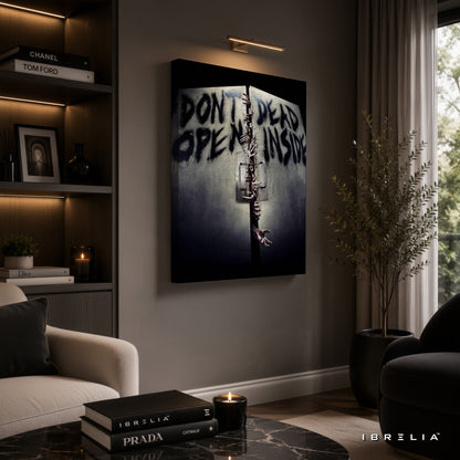 Don't Open, Dead Inside Premium Wall Art – The Walking Dead 4K Wrapped MDF Frame | IBRELIA™
