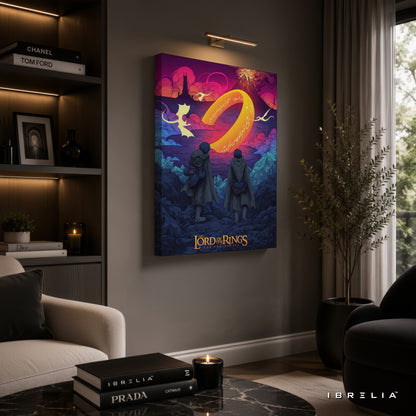 The Lord of the Rings: The Two Towers Premium Canvas Wall Art – Vibrant Fantasy Movie Artwork | One Ring Middle-earth Decor | IBRELIA™