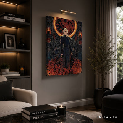 Daenerys Targaryen Premium Wall Art – Game of Thrones 4K Wrapped MDF Frame | IBRELIA™