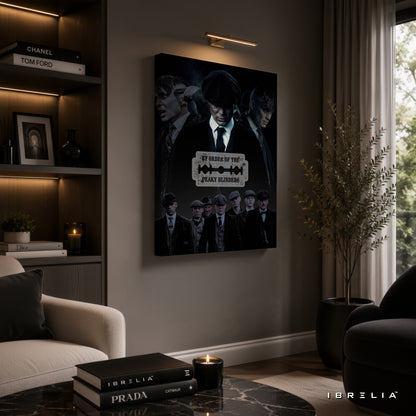 Peaky Blinders Shelby Family Premium Wall Art – By Order of the Peaky Blinders 4K Wrapped MDF Frame | IBRELIA™