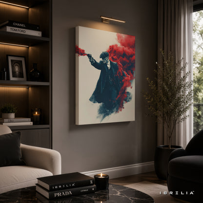 Thomas Shelby Smoke Gun Premium Wall Art – Peaky Blinders 4K Wrapped MDF Frame | IBRELIA™