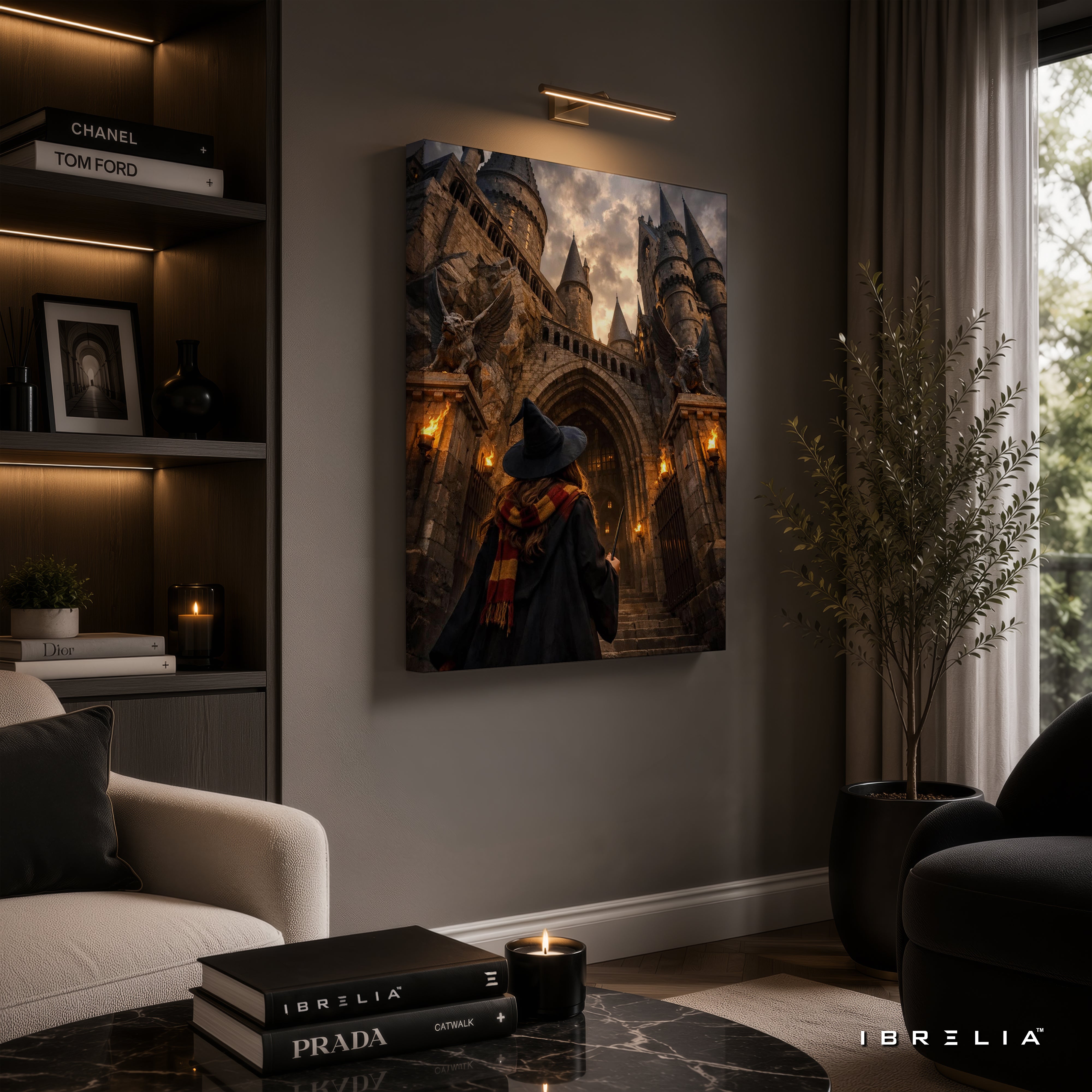 Harry Potter Hogwarts Castle Wall Art – Wizarding World Premium Wrapped MDF Wall Decor | IBRELIA™