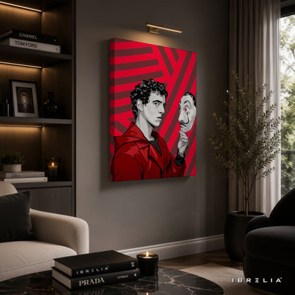 Rio & Dali Mask Premium Wall Art – Money Heist La Casa de Papel 4K Wrapped MDF Frame | IBRELIA™