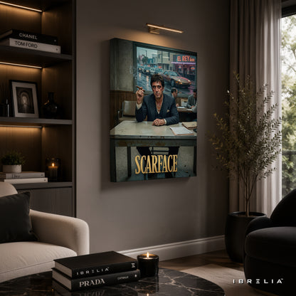 Scarface Movie Wall Art – Tony Montana Premium Wrapped MDF Wall Decor | IBRELIA™