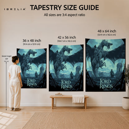 The Lord of the Rings Fell Beast & Nazgûl Wall Tapestry – The Two Towers Fantasy Wall Hanging