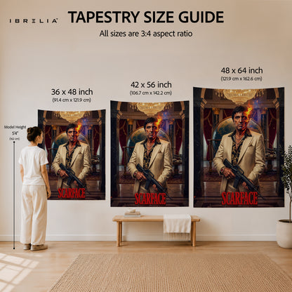 Scarface Tony Montana Premium Wall Tapestry – Cinematic Movie Wall Hanging & Home Decor in Pakistan