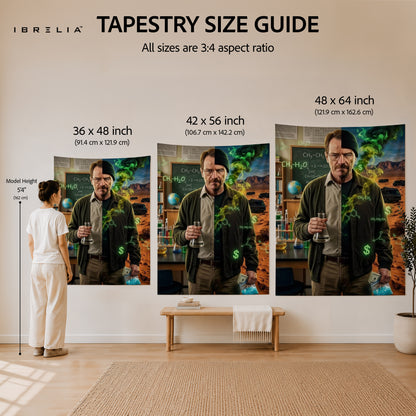 Breaking Bad Walter White Chemistry Wall Tapestry – Heisenberg Laboratory Artwork
