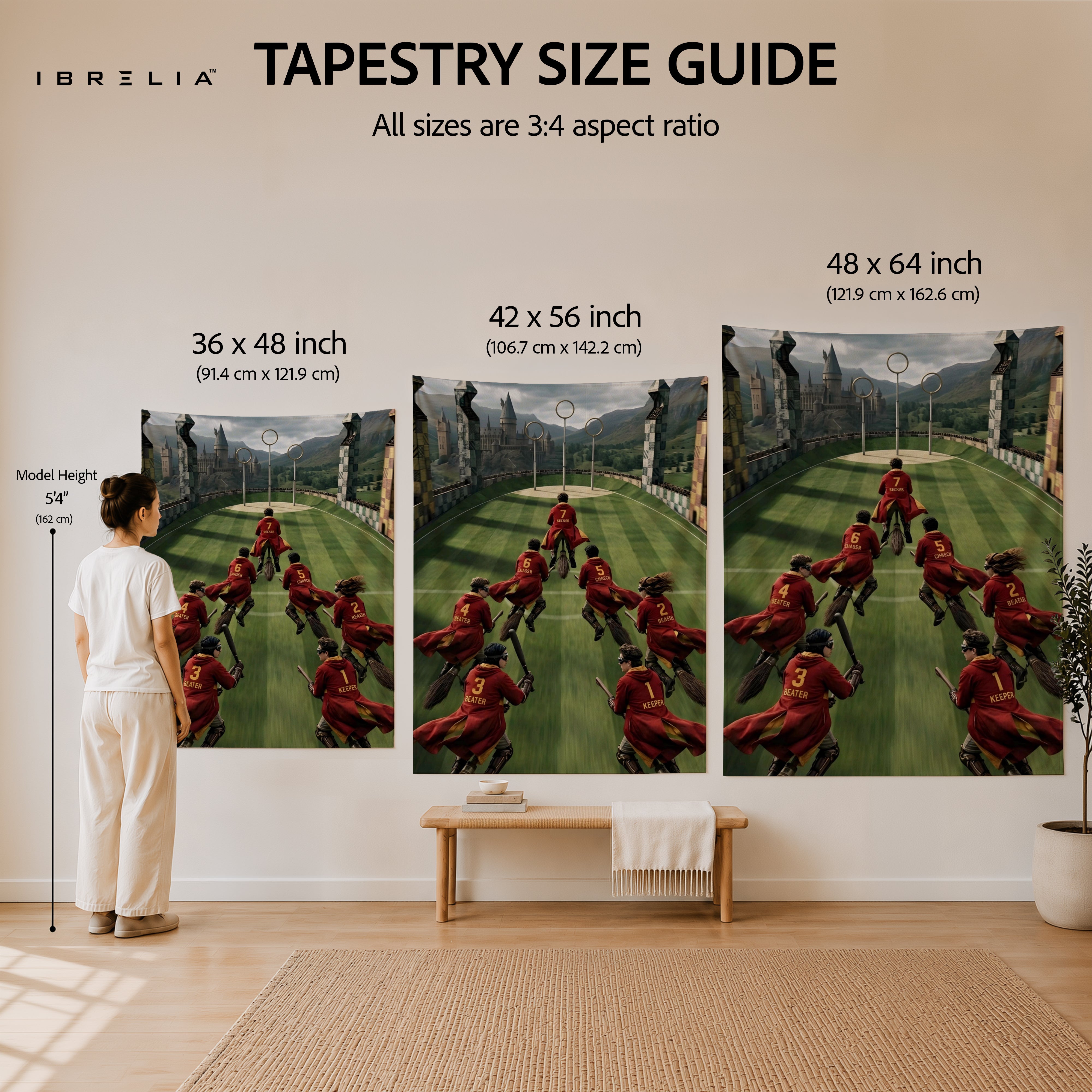 Harry Potter Quidditch Match Wall Tapestry – Premium Fantasy Wall Hanging & Home Decor in Pakistan