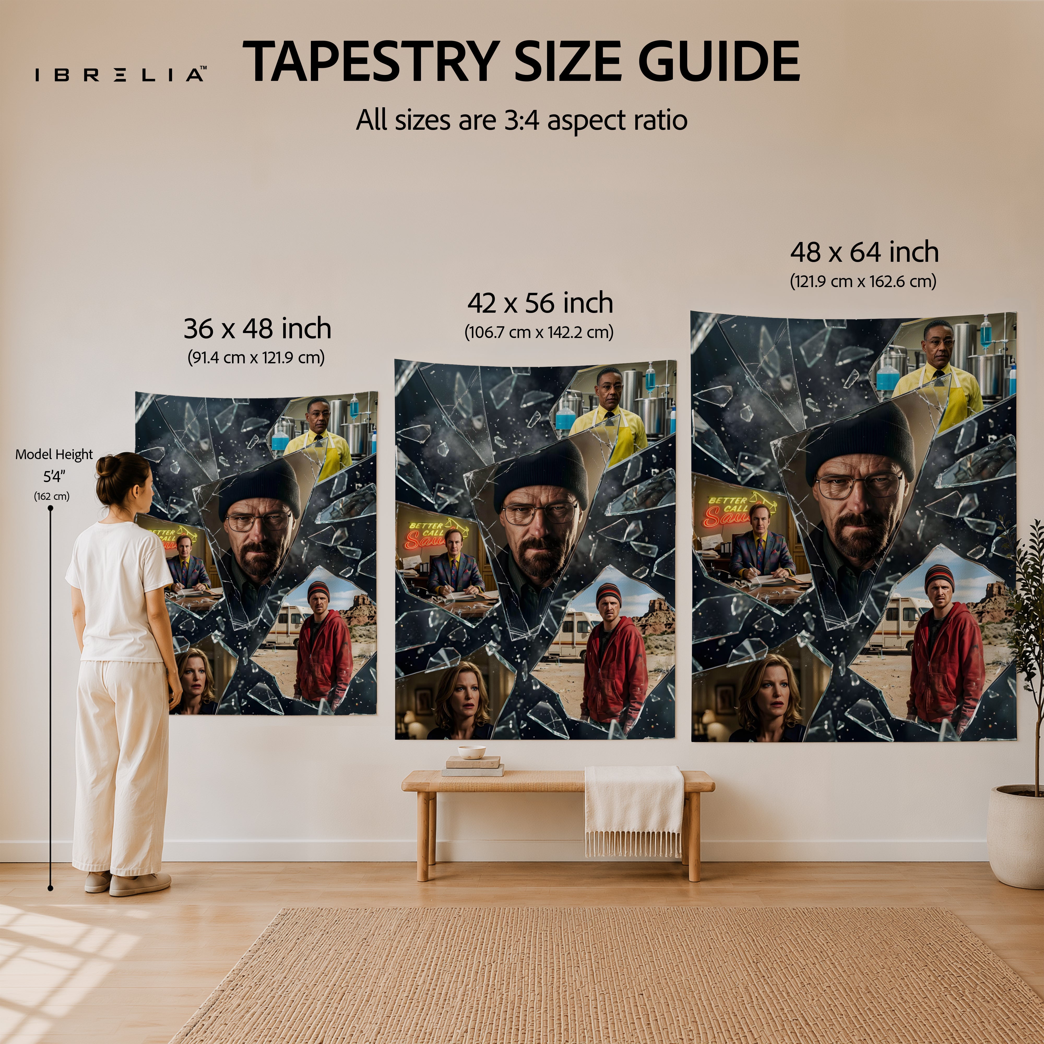Breaking Bad Shattered Legacy Wall Tapestry – Walter White Character Collage