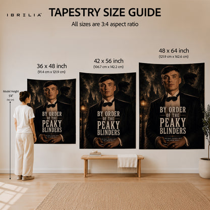 By Order of the Peaky Blinders Wall Tapestry | Premium Heavyweight Jute Fabric Wall Hanging