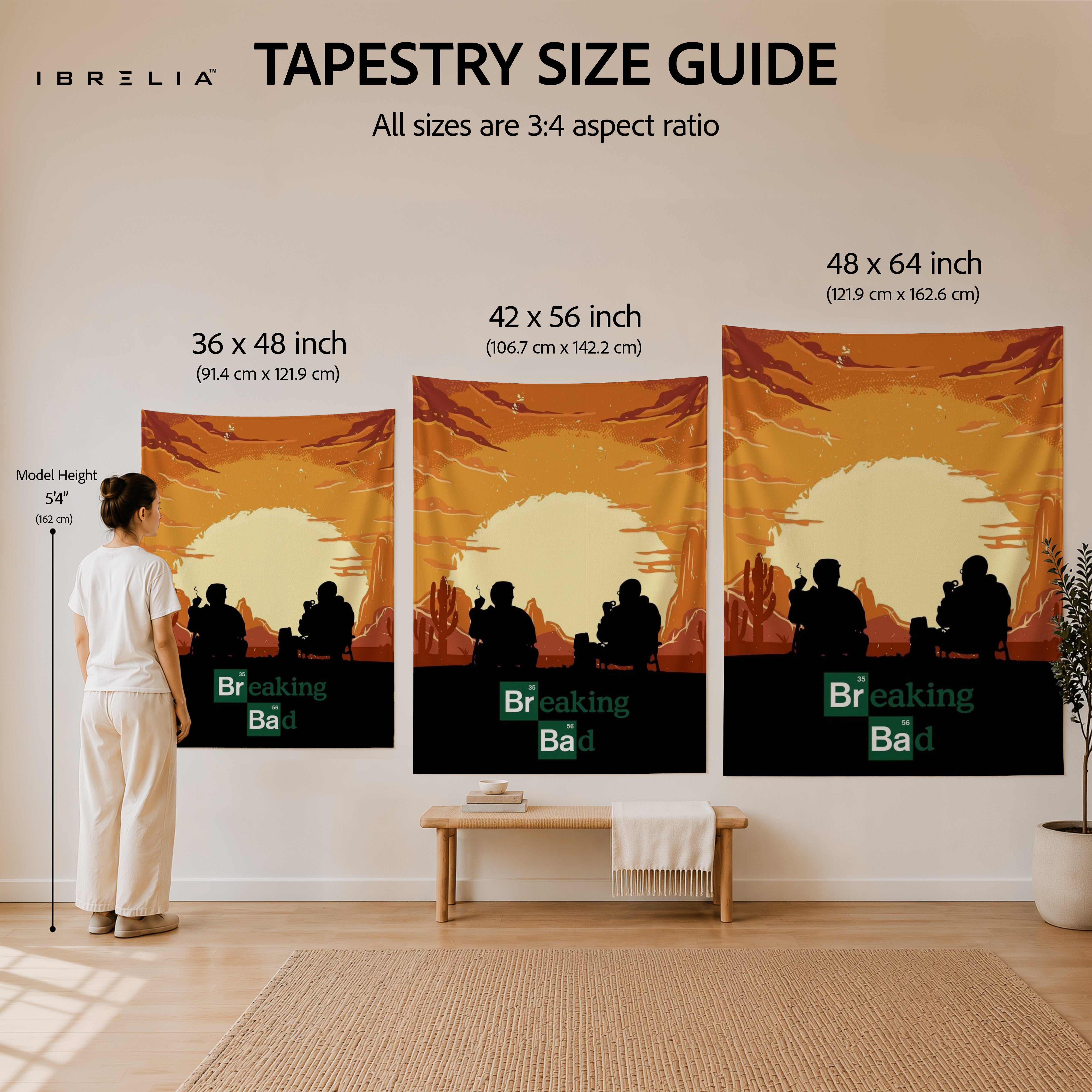 Breaking Bad Desert Sunset Wall Tapestry – Walter & Jesse Silhouette Decor