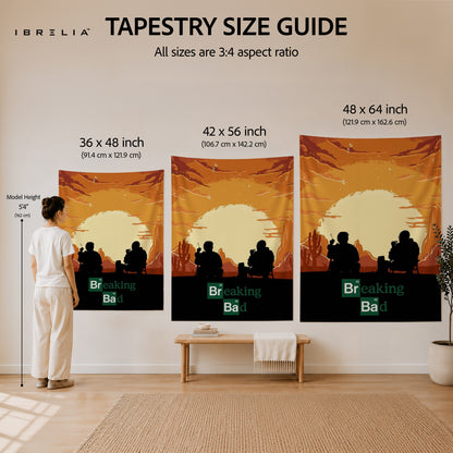 Breaking Bad Desert Sunset Wall Tapestry – Walter & Jesse Silhouette Decor