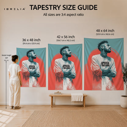 Neymar Knock Me Down Reload Wall Tapestry | Premium Heavyweight Jute Fabric Wall Hanging