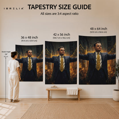 The Wolf of Wall Street Success Wall Tapestry – Premium Motivational Wall Hanging for Home, Office & Trading Room