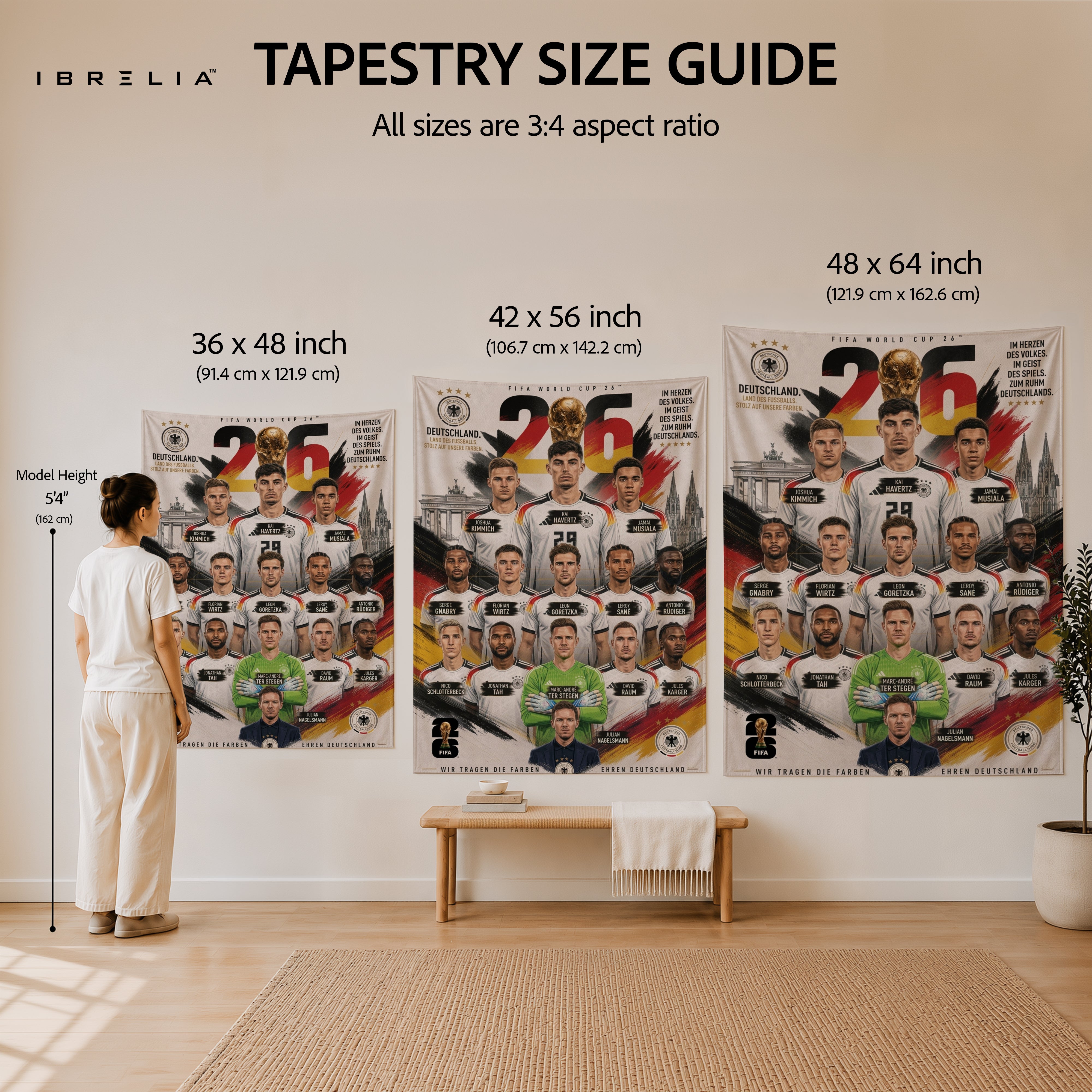 Germany National Football Team Champions Wall Tapestry | Premium Heavyweight Jute Fabric Wall Hanging