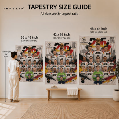 Germany National Football Team Champions Wall Tapestry | Premium Heavyweight Jute Fabric Wall Hanging