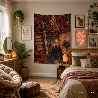 Harry Potter Gryffindor House Wall Tapestry – Premium Fantasy Wall Hanging & Home Decor in Pakistan