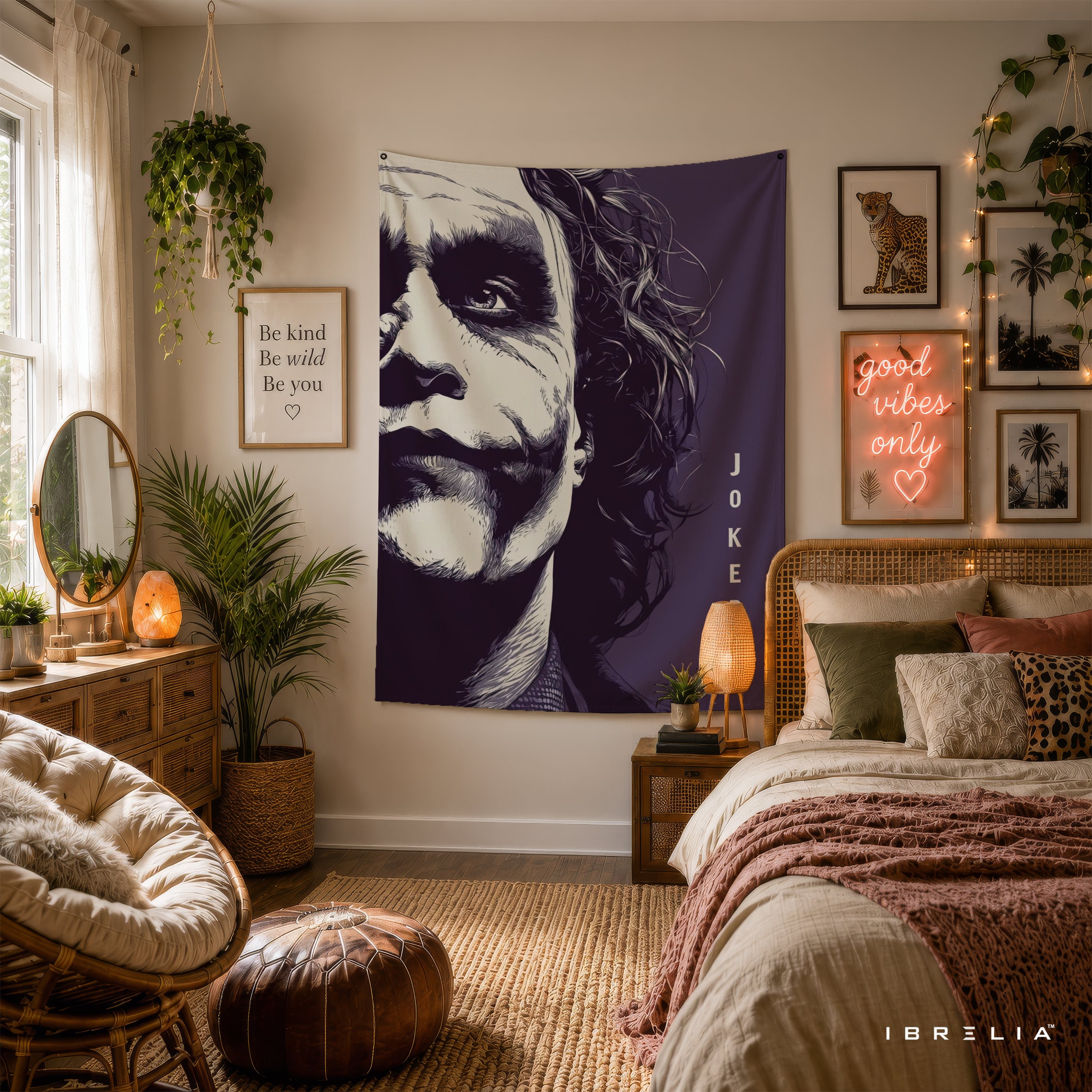 The Dark Knight Joker Portrait Wall Tapestry – Premium Movie Wall Hanging & Home Decor in Pakistan