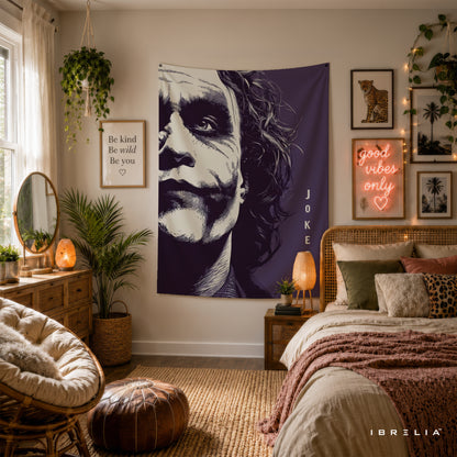 The Dark Knight Joker Portrait Wall Tapestry – Premium Movie Wall Hanging & Home Decor in Pakistan