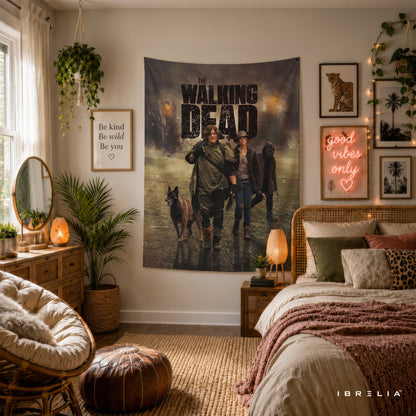 The Walking Dead Survivor Poster Wall Tapestry | Premium Heavyweight Jute Fabric Wall Hanging