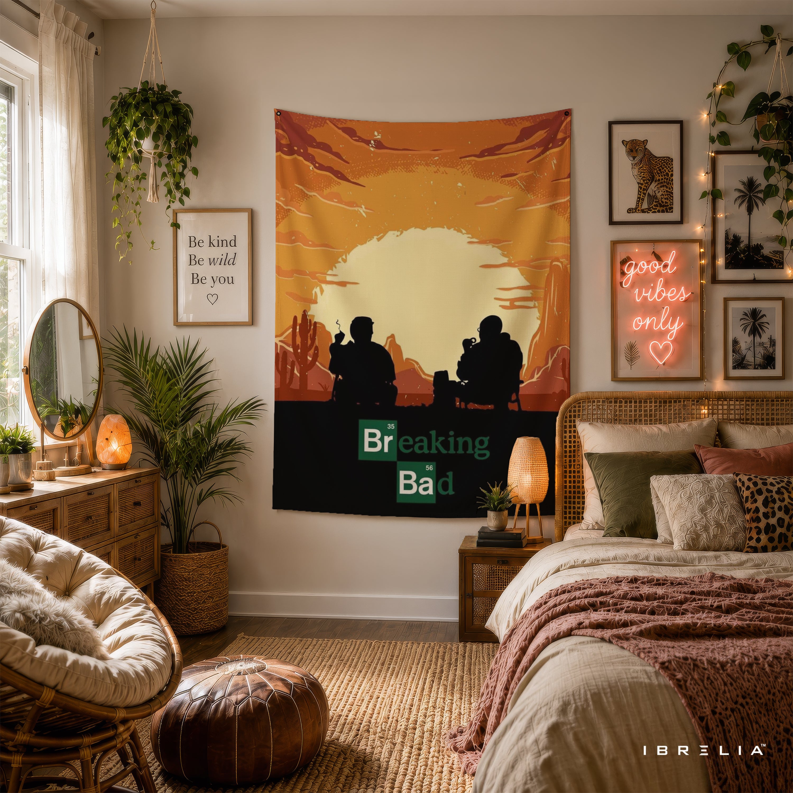 Breaking Bad Desert Sunset Wall Tapestry – Walter & Jesse Silhouette Decor