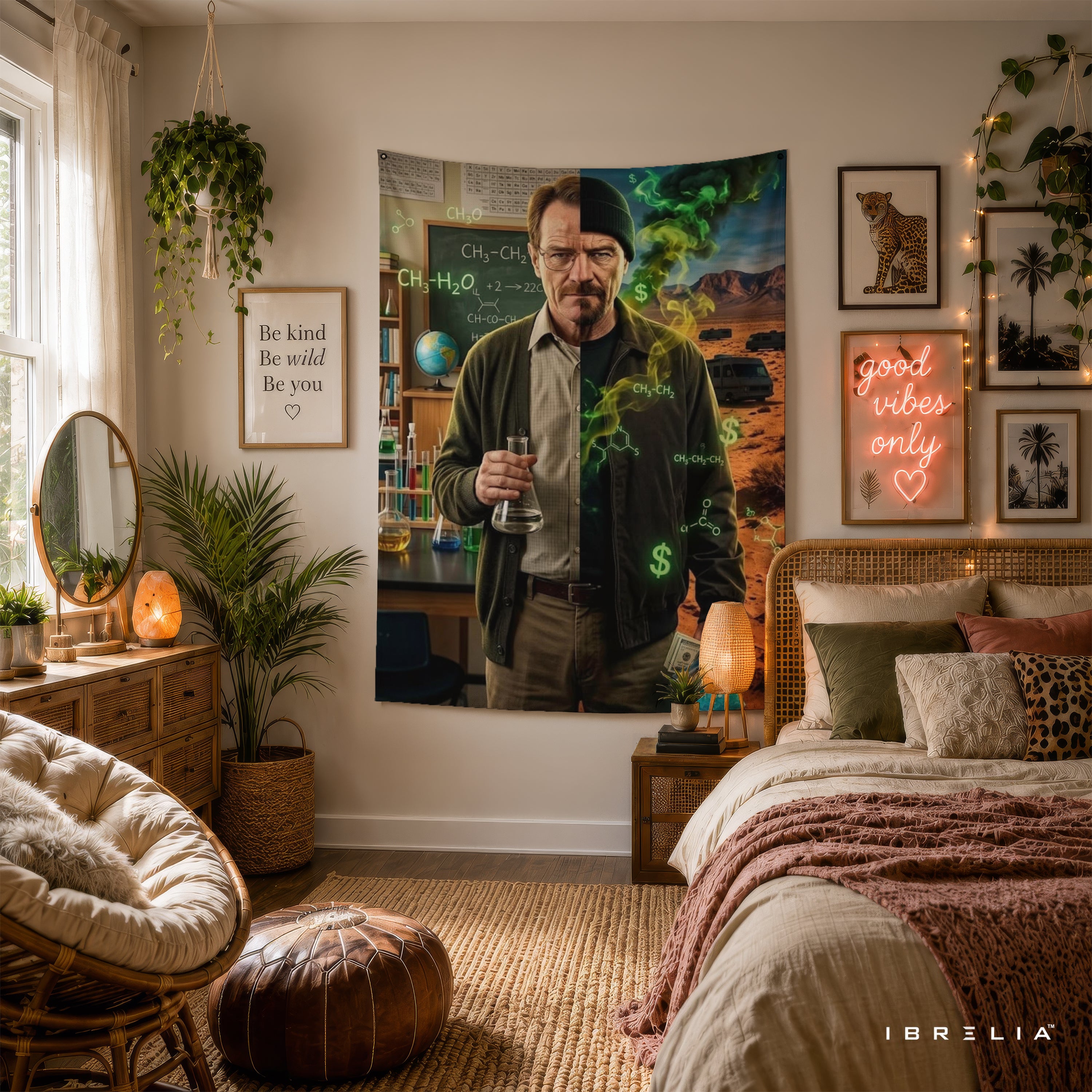 Breaking Bad Walter White Chemistry Wall Tapestry – Heisenberg Laboratory Artwork