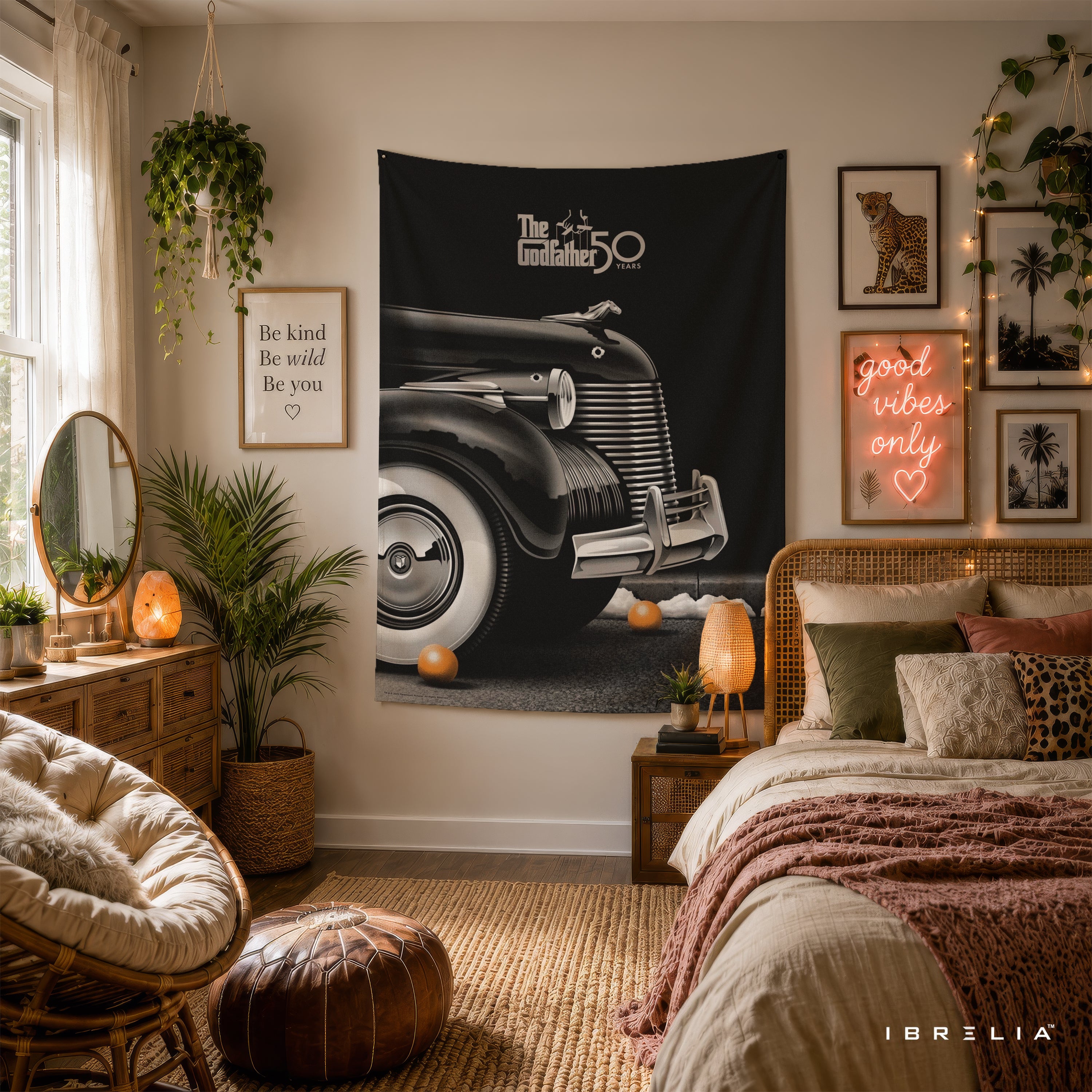 The Godfather 50th Anniversary Vintage Car Wall Tapestry – Premium Movie Wall Hanging & Home Decor in Pakistan