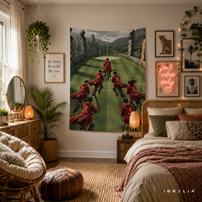 Harry Potter Quidditch Match Wall Tapestry – Premium Fantasy Wall Hanging & Home Decor in Pakistan