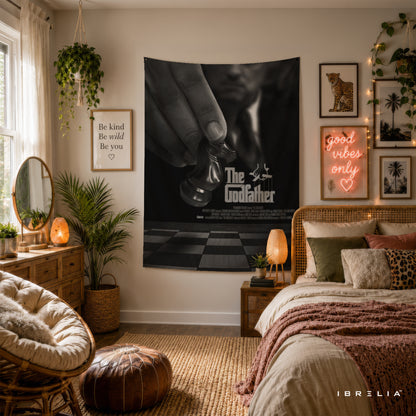 The Godfather Chess Piece Wall Tapestry – Premium Movie Wall Hanging & Home Decor in Pakistan