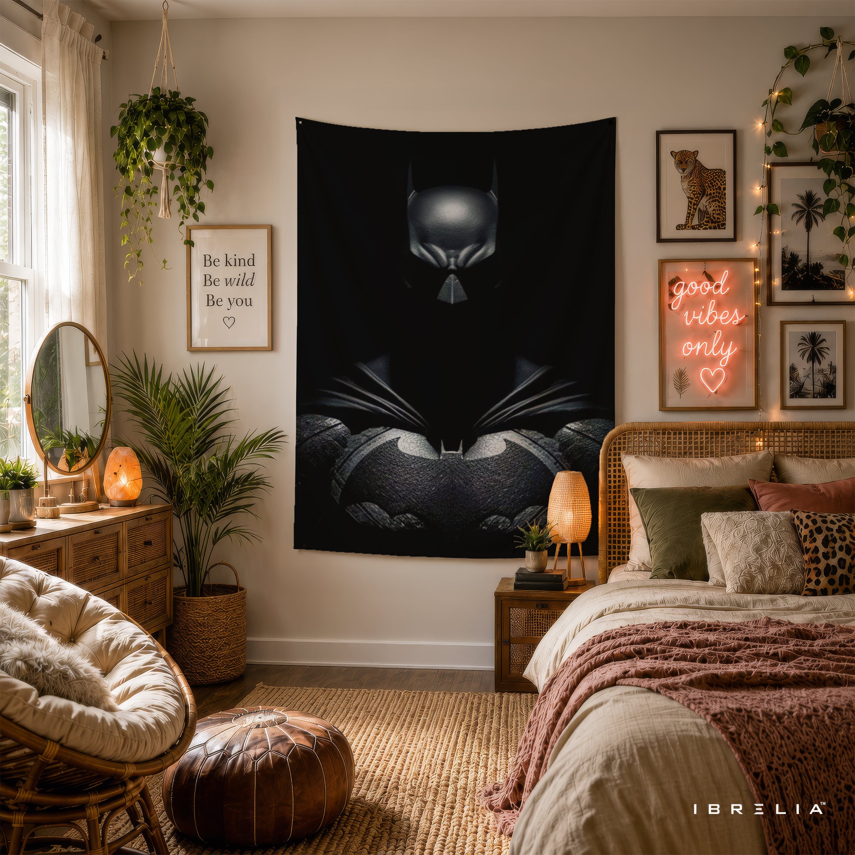 Batman Dark Knight Portrait Wall Tapestry – Premium Superhero Wall Hanging & Home Decor in Pakistan