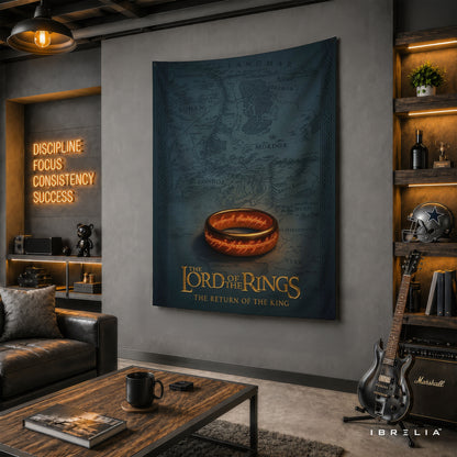 The Lord of the Rings Middle-earth Map Wall Tapestry – One Ring Fantasy Wall Hanging