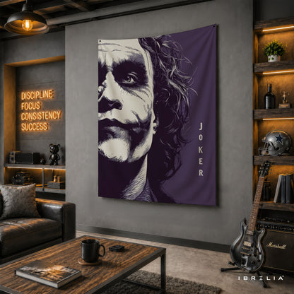 The Dark Knight Joker Portrait Wall Tapestry – Premium Movie Wall Hanging & Home Decor in Pakistan